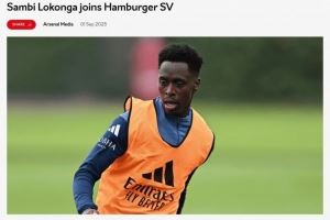 结束4年枪手生涯！官方：阿森纳中场洛孔加永久转会汉堡 费用未知