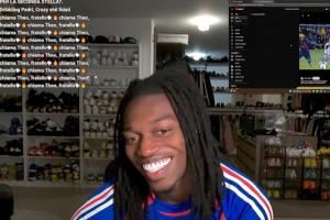 怪笑+怪叫🤣莱奥直播中看亚马尔穿裆过人：WTF？